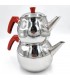Set of 2 Turkish Tea Pots Family Size Remetta LUMİNO Stainless Steel