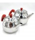 Set of 2 Turkish Tea Pots Family Size Remetta LUMİNO Stainless Steel