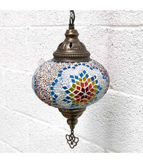 Lampara Interior Turca Cristal Metal Techo Mosaico Colgante Decoración Otomana Modelo Yildiz