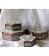 Egypt White Octogonal Marquetry Jewelry Box - 5 Sizes
