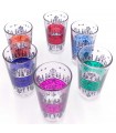 Juego 6 Vasos de Té Grabados -Artesanía Marroquí - Modelo Belen