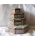 Egypt White Octogonal Marquetry Jewelry Box - 5 Sizes