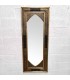 Specchio dorato marocchino 150x60 cm Modello Ainun in legno intagliato a mano e metallo goffrato