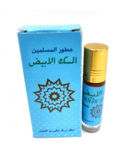 Perfume Concentrado de Almíscar Branco Aromas Islâmicos Unissex Sem Álcool 6 ml.