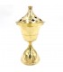 Incensario Bronce Copa - Grabado - Calado - 2 Piezas