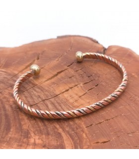 Bracelete Cobre e Latão Artesanato Marroquino Cura Preventiva Artrite Modelo 2