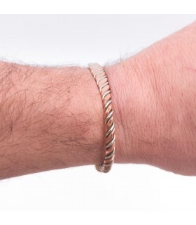 Bracelet Jonc Cuivre et Laiton Artisanat Marocain Guérison Préventive Arthrite Modèle 5