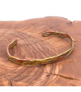 Bracciale rigido in rame e ottone Artigianato marocchino Guarigione Preventiva Artrite Modello 13