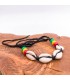 Pulsera de Conchas Africanas Artesanía Senegal Colores Jamaica Modelo Africana