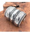 Pulseira de metal artesanato indiano estilo mandala sol tibetano