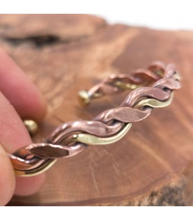 Bracciale rigido in rame e ottone Guarigione Preventiva Artrite Modello 29