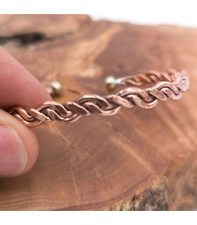 Pulsera Brazalete de Cobre y latón Curativo Preventivo Artritis Modelo 32