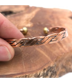 Pulsera Brazalete de Cobre y latón Curativo Preventivo Artritis Modelo 33
