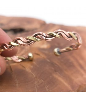Pulsera Brazalete de Cobre y latón Curativo Preventivo Artritis Modelo 36