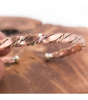 Bracciale rigido in rame e ottone Guarigione Preventiva Artrite Modello 37