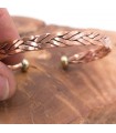 Unisex Copper and Brass Bangle Bracelet Healing Preventive Arthritis Model 38