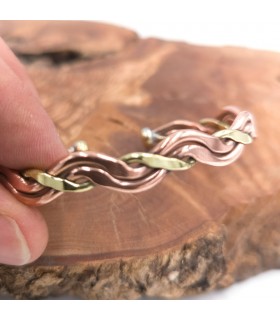 Pulsera Brazalete Unisex de Cobre y latón Curativo Preventivo Artritis Modelo 42