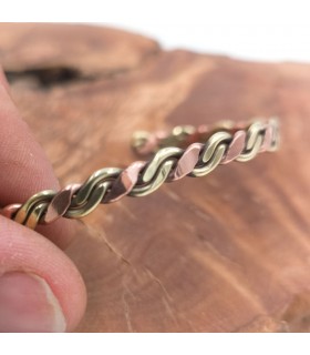 Bracciale rigido unisex in rame e ottone per la guarigione dell'artrite preventiva modello 45