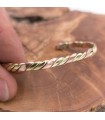 Bracelet Jonc Unisexe Cuivre et Laiton Guérison Préventive de l'Arthrite Modèle 48