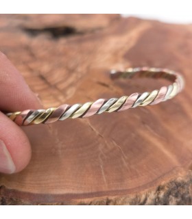 Pulsera Brazalete Unisex de Cobre y latón Curativo Preventivo Artritis Modelo 49