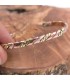 Bracelet Jonc Unisexe Cuivre et Laiton Guérison Préventive de l'Arthrite Modèle 51