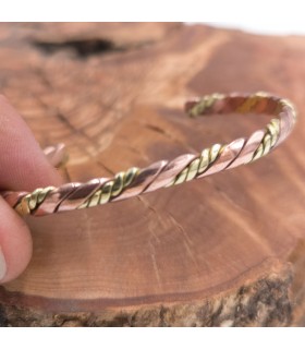 Bracciale rigido unisex in rame e ottone per la guarigione dell'artrite preventiva modello 51