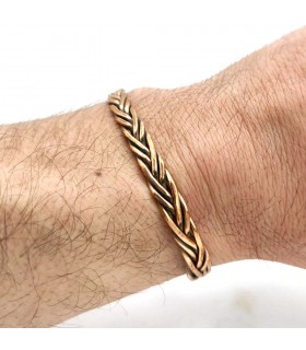 Bracciale rigido unisex in rame e ottone per la guarigione dell'artrite preventiva modello 58