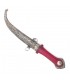 Poignard ou poignard de style arabe artisanat ornemental marocain modèle Khashab en relief en alpaga