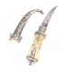 Dagger or Dagger Arabic Style Moroccan Crafts Ornamental Bone and Alpaca Embossed Aladhmu Model