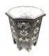 Moroccan Auxiliary Table Bone Wood and Embossed Alpaca Merzouga Model