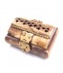 Bone Pillbox Box Indian Crafts mit Samt Adhamu 3 Model