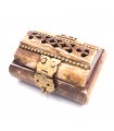 Bone Pillbox Box Artesanato Indiano com veludo Modelo Adhamu 3