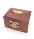 Wooden Pill Box Indian Crafts with velvet Khashabun Model 1