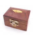 Pillendose aus Holz Indian Crafts mit Samt Khashabun Modell 1
