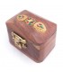 Cajita Pastillero Madera Artesanía India con terciopelo Modelo Khashabun 2