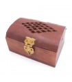Pillendose aus Holz Indian Crafts mit Samt Khashabun Modell 3