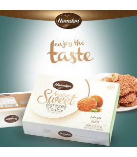 Galletas Barazk Dulces Árabes Hamdan 350gr Sésamo y Pistacho Barazek Sweets