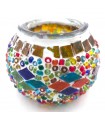 Porta velas Turco Cristal Murano Artesanía Turca Tamaño 1