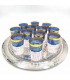 Juego 12 Vasos de Te Moruno Grandes - Decoración Andalusí - Modelo Mozarabe 180ml