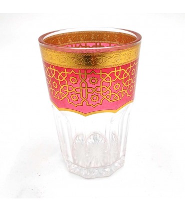 Juego 12 Vasos de Te Moruno Grandes - Decoración Andalusí - Modelo Mozarabe 180ml