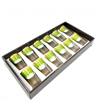 Juego 12 Vasos de Te Moruno Grandes - Decoración Andalusí - Modelo Mozarabe 180ml