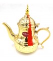 Goldene Edelstahl-Teekanne Tee und Aufgüsse 800 ml europäisches Markenmodell Schleizer