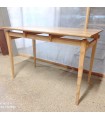 Mesa Madera Roble Estilo Japonesa Tablero Flotante 110×61x73,5cm