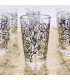 Vasos Té Moruno - Pintados a Mano con Henna - Artesanía Marroquí - La main de Fatima - Modelo shafaf