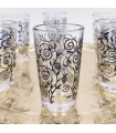 Moorish Tea Glasses - Hand Painted with Henna - Moroccan Crafts - La main de Fatima - Shafaf model