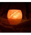 Natural salt candle holder Himalaya - polished - Feng Shui - NOVELTY