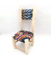 Taburete Silla de Madera de Limonero y Esparto - Artesania Marroqui - Modelo Laimun