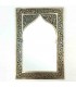 Spiegel aus vernickeltem Messing, marokkanisches Dekor, arabischer Bogen, Modell MARRAKECH 2