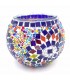Castiçal de cristal com detalhes embutidos, artesanato turco, decoração otomana, tamanho nº 2