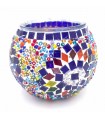 Porta velas Cristal Detalles Incrustados Artesanía Turca Decoración Otomana Tamaño Nº 2